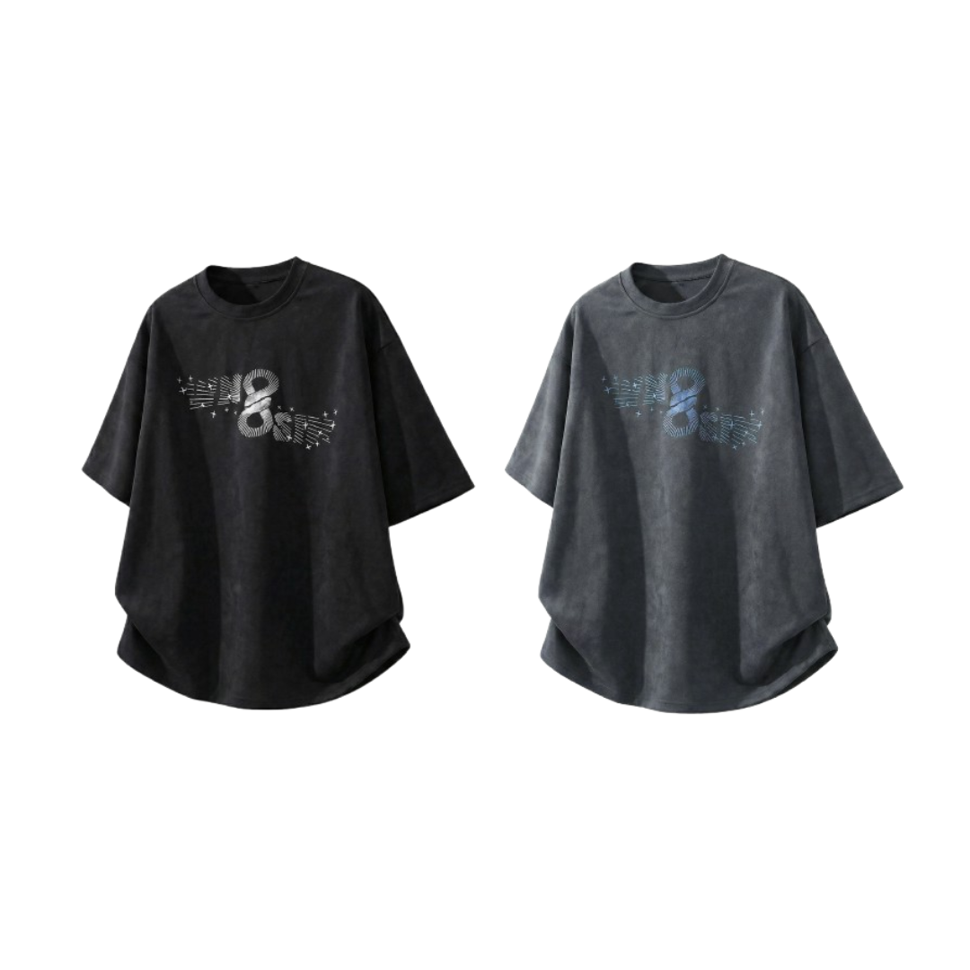 美式絨布字母印花短踢 OT7258