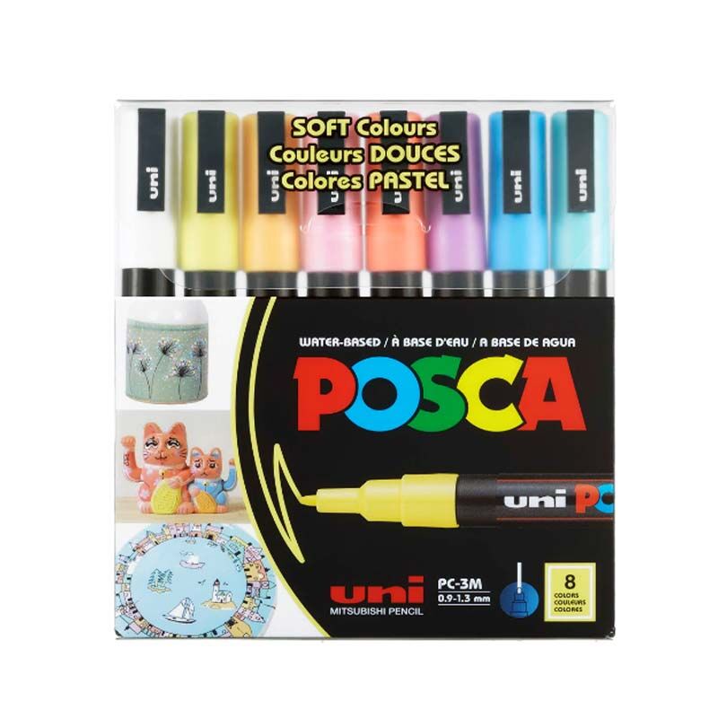 uni POSCA水性筆 / PC3M.8C / 0.9-1.3mm soft colours