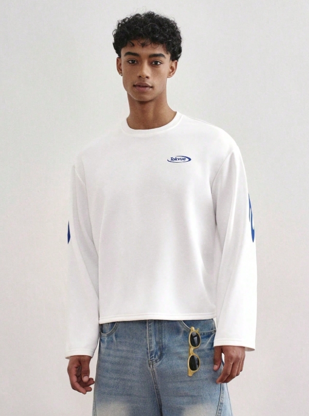 KADMAX大尺碼 - 男士寬鬆大號英文印花大學TEE〈KSMS2776〉