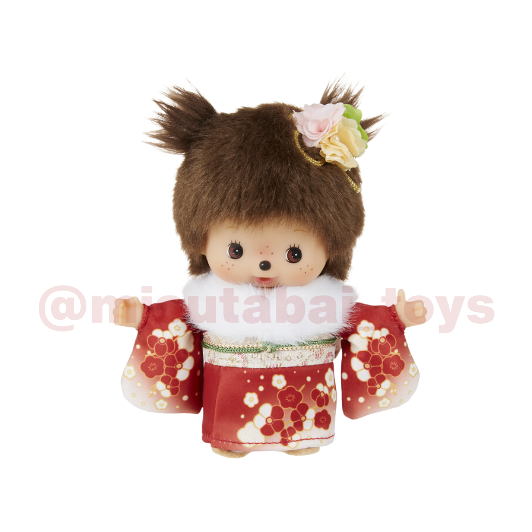 Monchhichi Babychichi 紅色和服掛件公仔 (15cm)