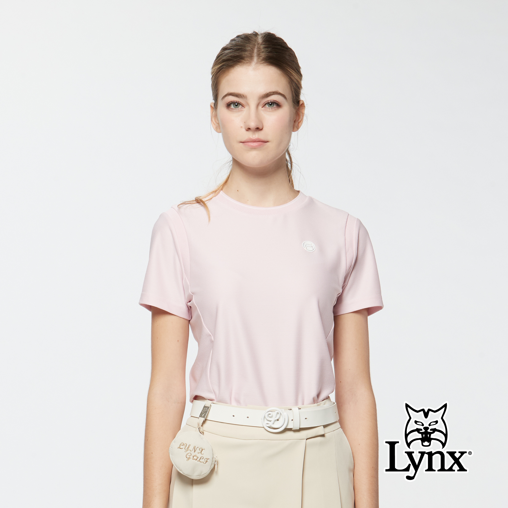 女款吸濕排汗彈性內印涼感圓領短袖T恤