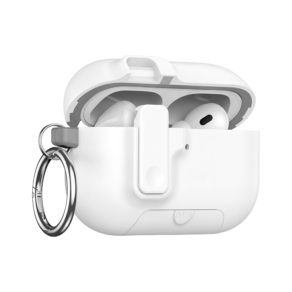 【Koios】Airpods 石感磨砂鎖扣耳機殼(支架款)