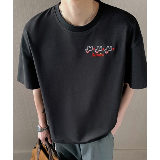 馬到成功刺繡圓領短踢 HT26246