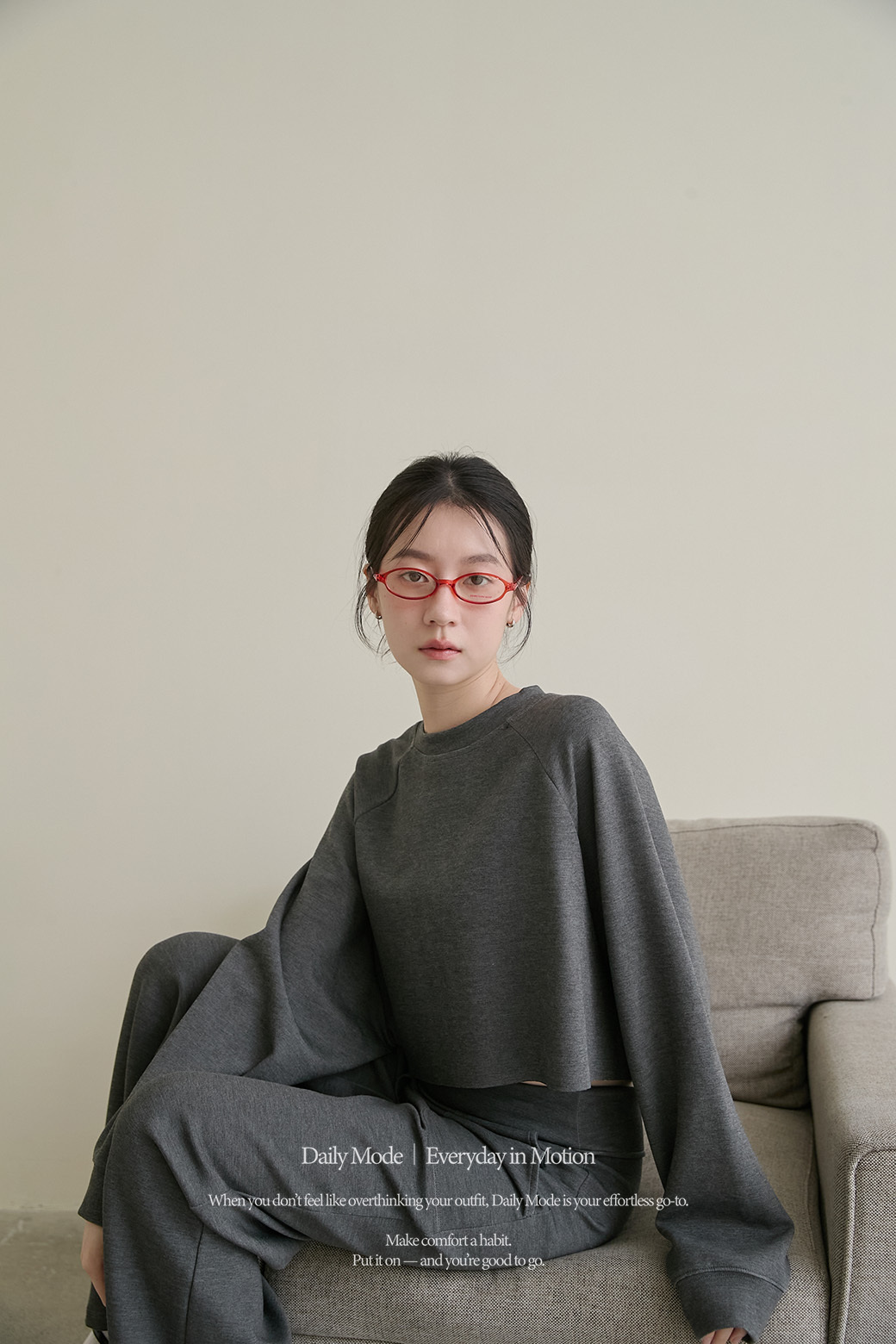 ：Daily mode 輕柔呼吸切邊剪裁衛衣-4色