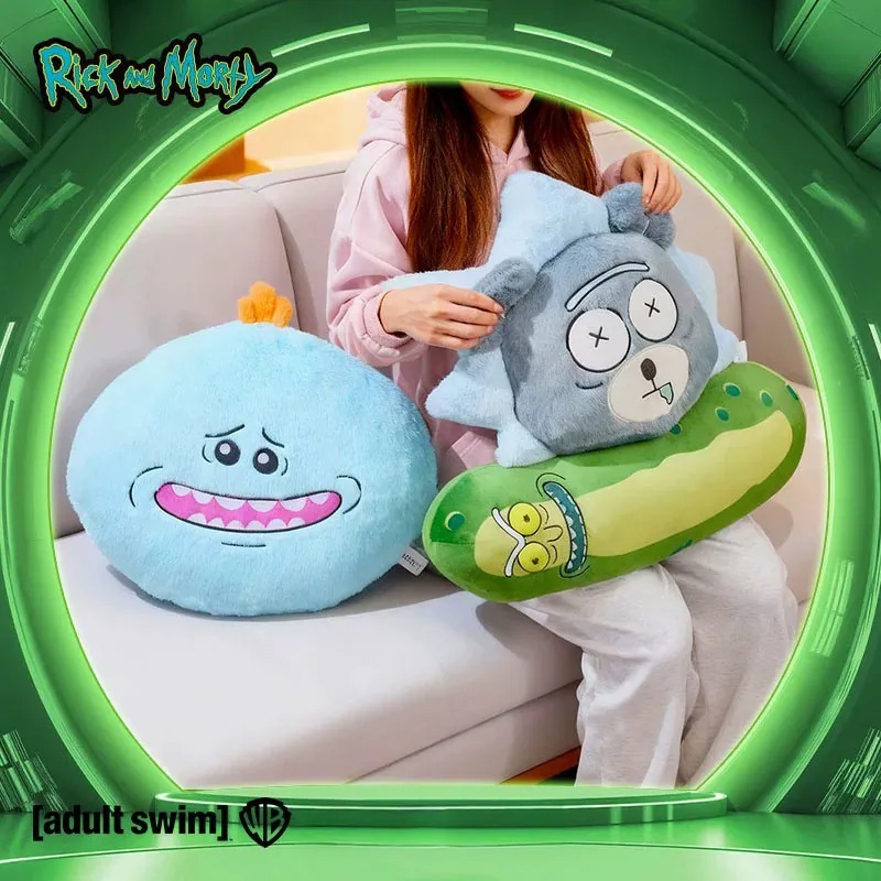 NICEDAY 代購 Rick And Morty 瑞克與莫蒂 醃黃瓜 瑞克熊 使命必達先生 玩偶 抱枕 靠枕