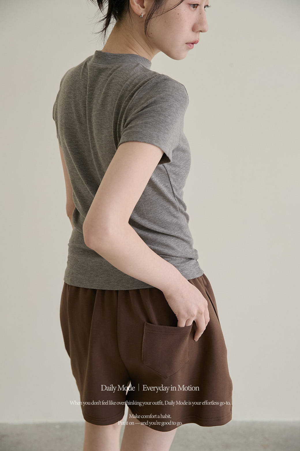 ：Daily mode 高密棉日常簡約短褲-3色