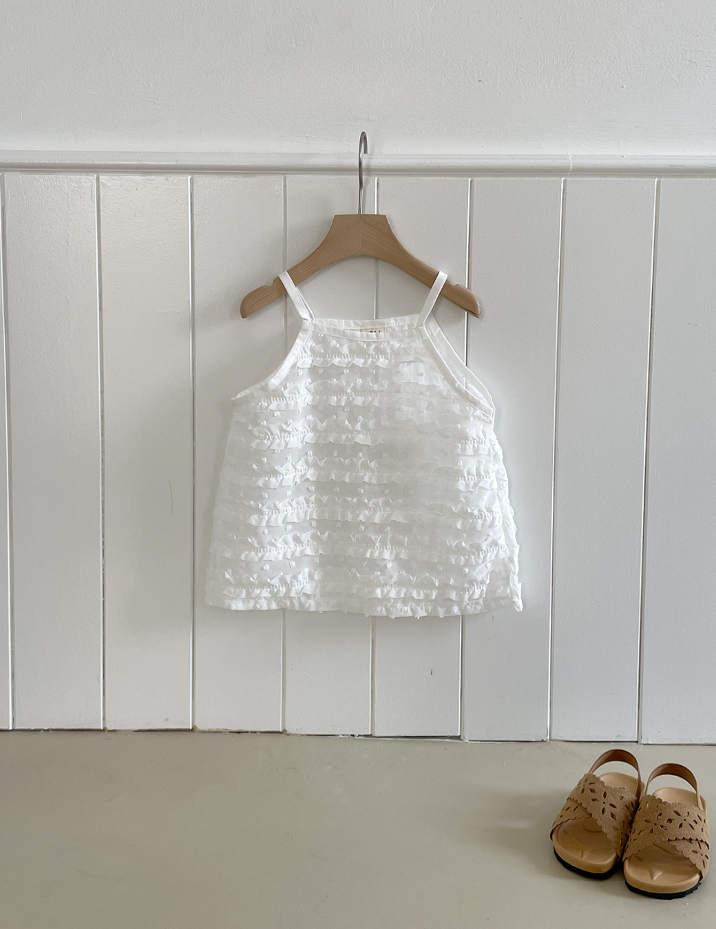 點點提花細肩外搭背心