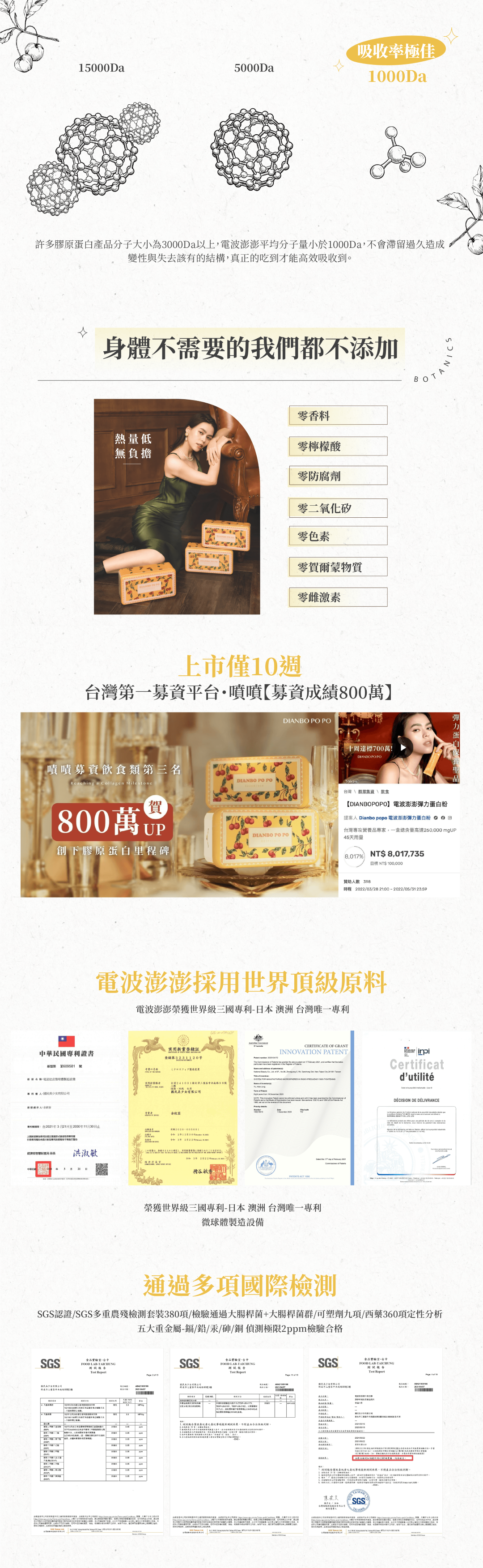 零香料零檸檬酸零色素零雌激素零二氧化矽零防腐劑成分單純天然無添加sgs檢測多國專利安心有保障