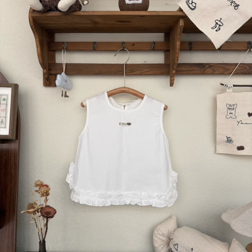 荷葉邊無袖背心