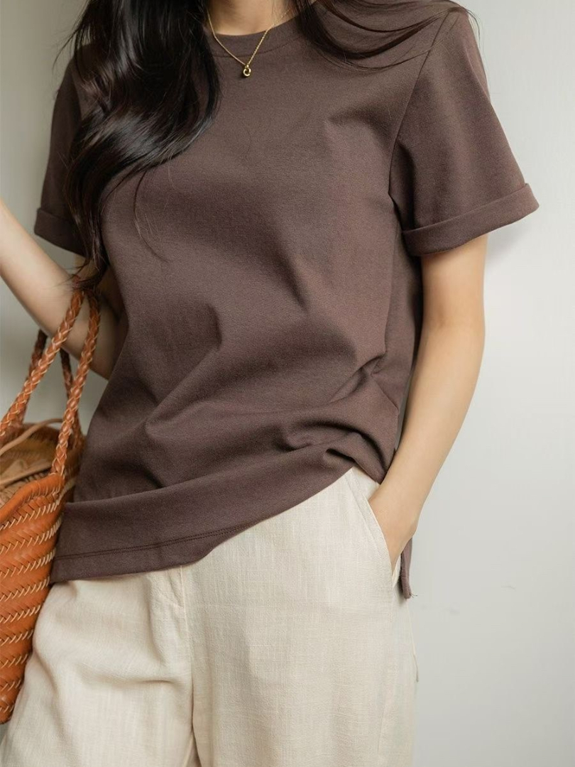超級百搭素面棉T｜氣質簡約基本款上衣