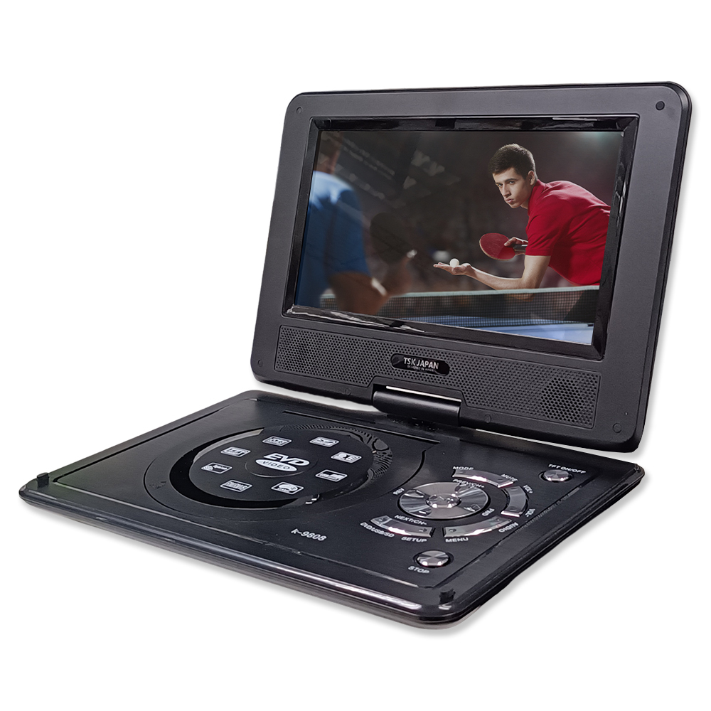 日本TSK 高清多功能9寸手提DVD播放機 便攜DVD播放器 P4040