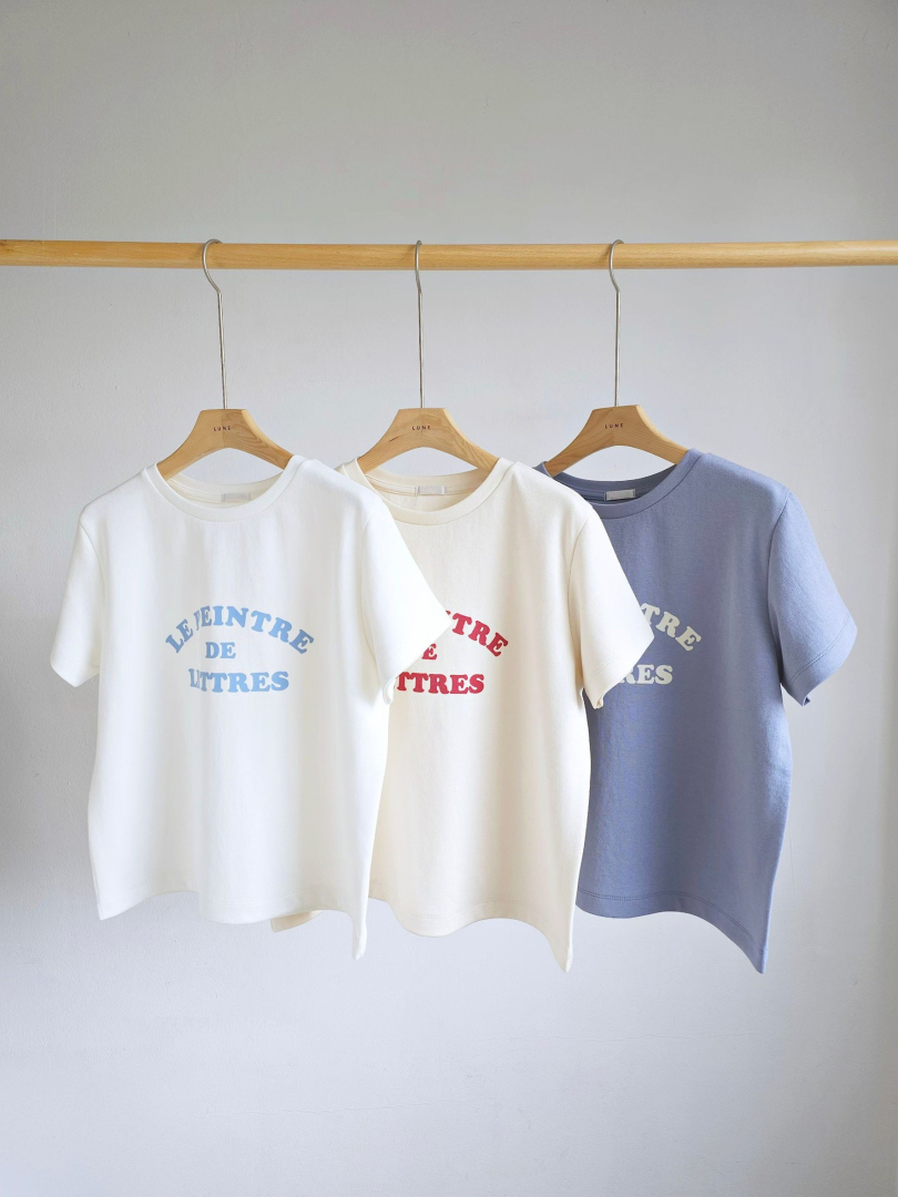 極簡質感字母棉T｜韓系氣質百搭上衣