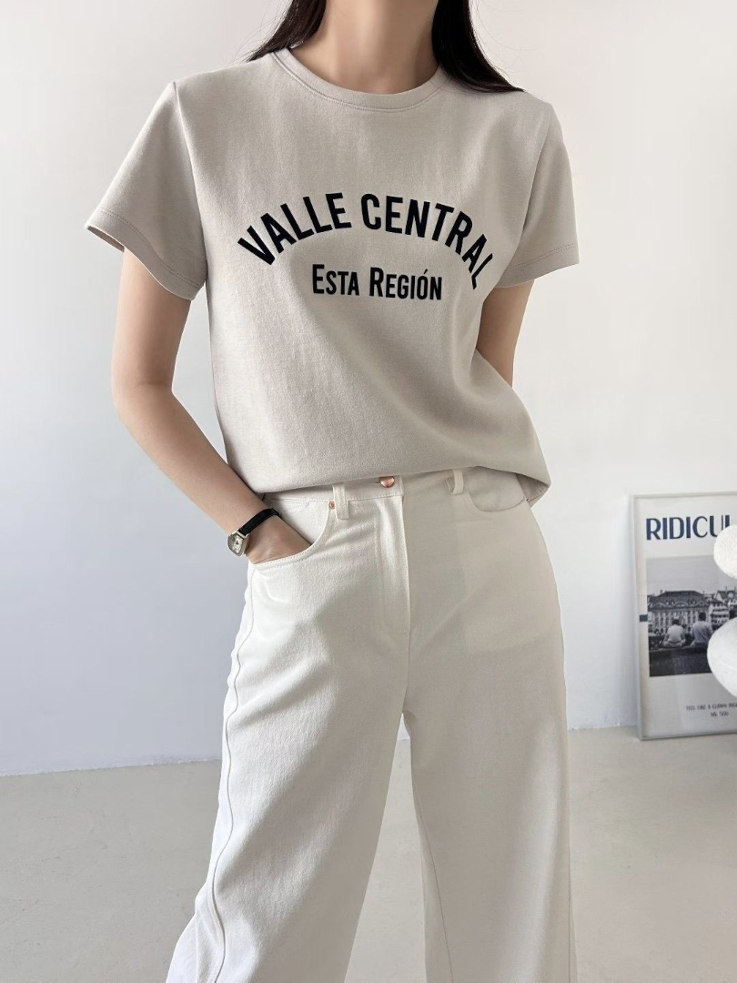 氣質字母百搭棉T｜簡約韓系短袖上衣