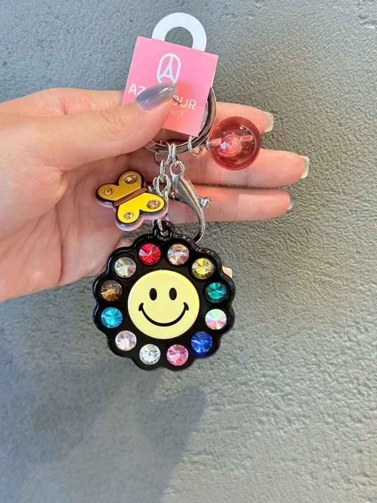 『GD』七彩鑽太陽花鑰匙圈(小鏡子)