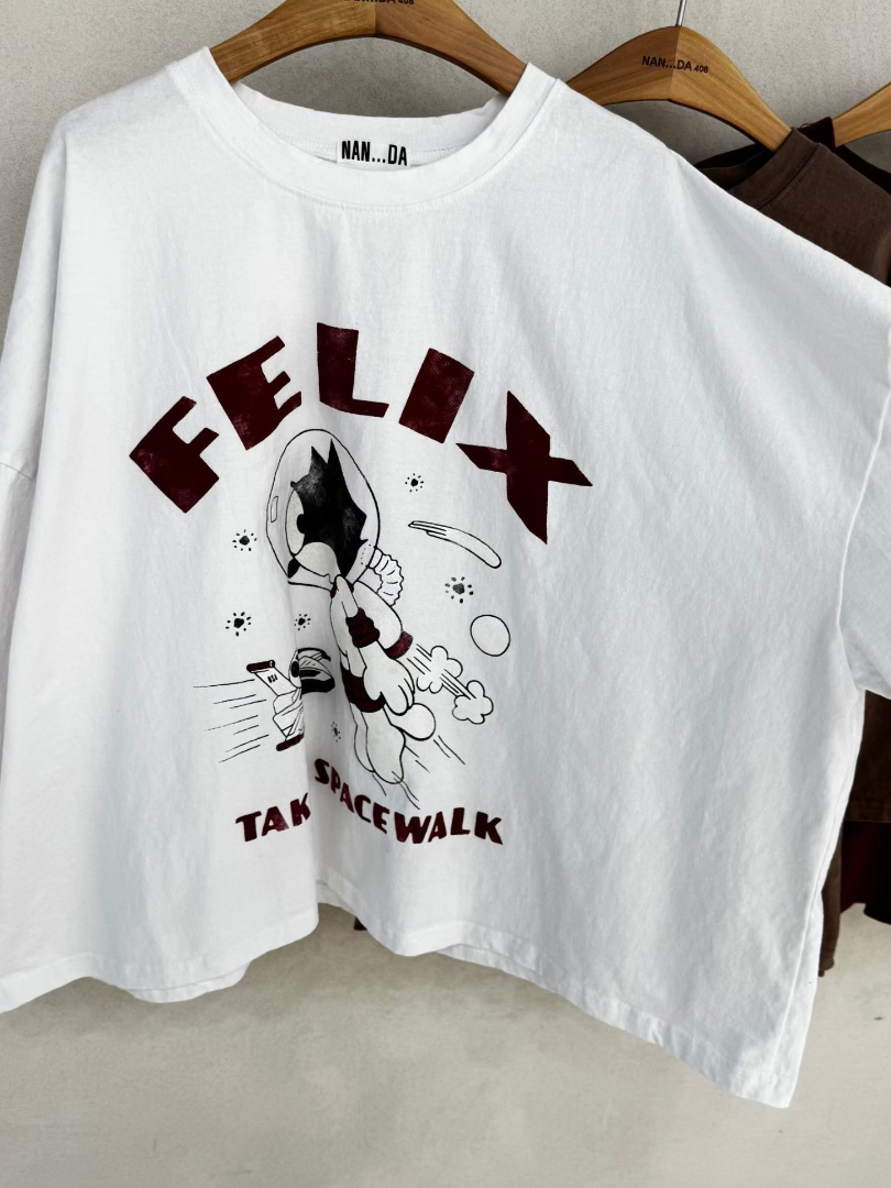 Felix oversize休閒棉T｜復古美式卡通寬版上衣