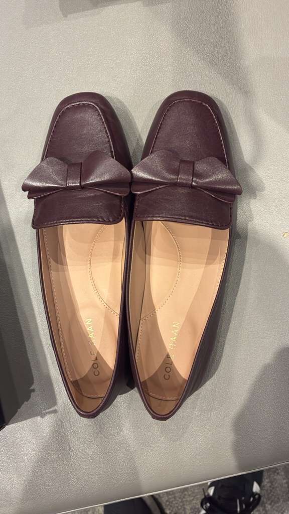 WE017 Cole Haan Camea Bow Loafer 酒紅色蝴蝶結裝飾懶人鞋