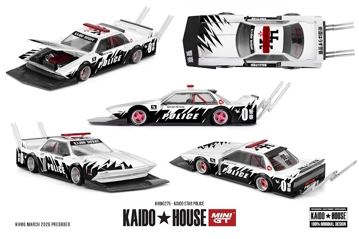 PO-$149 * MINI GT * 1:64 KAIDO HOUSE KHMG275 KAIDO STAR POLICE