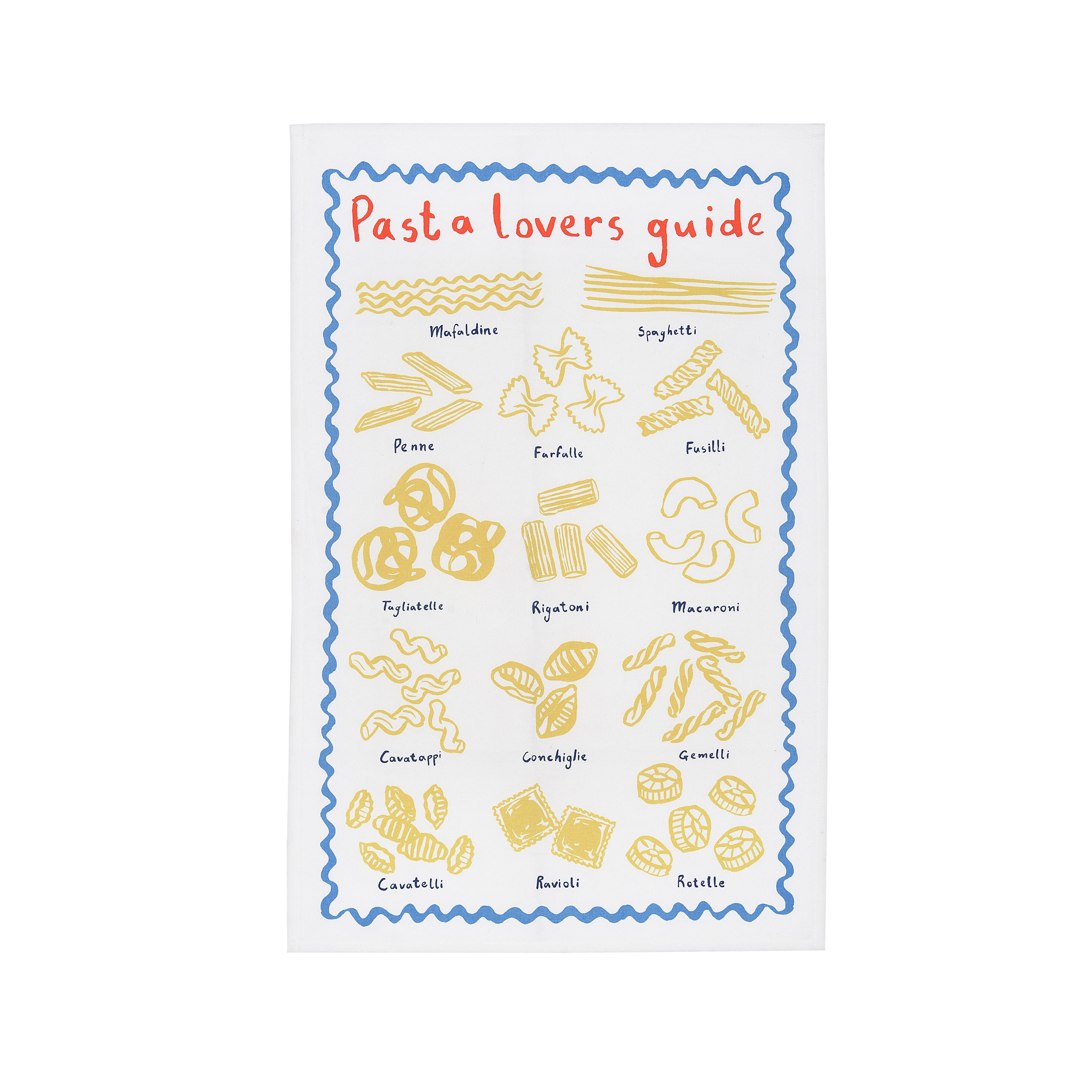 環保再生棉飾布-Pasta Lovers Club Guide