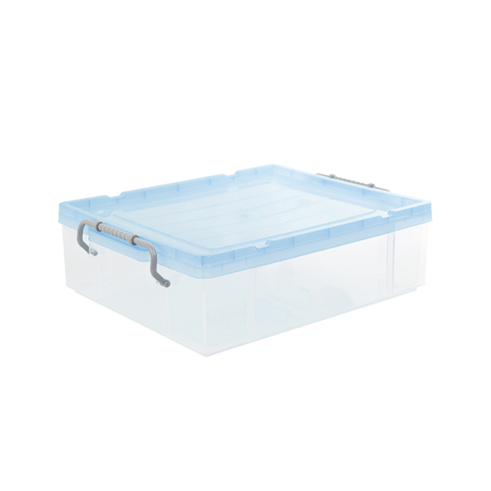 《真心良品》KEYWAYA聯府  強固型掀蓋式透明整理箱15L-1入
