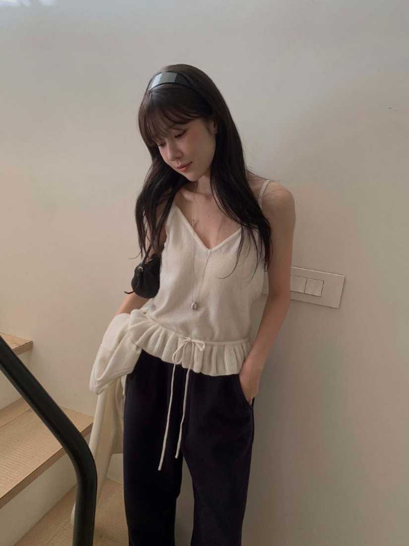 Hani 喀什米爾荷葉背心 [ 4色 / Free ]