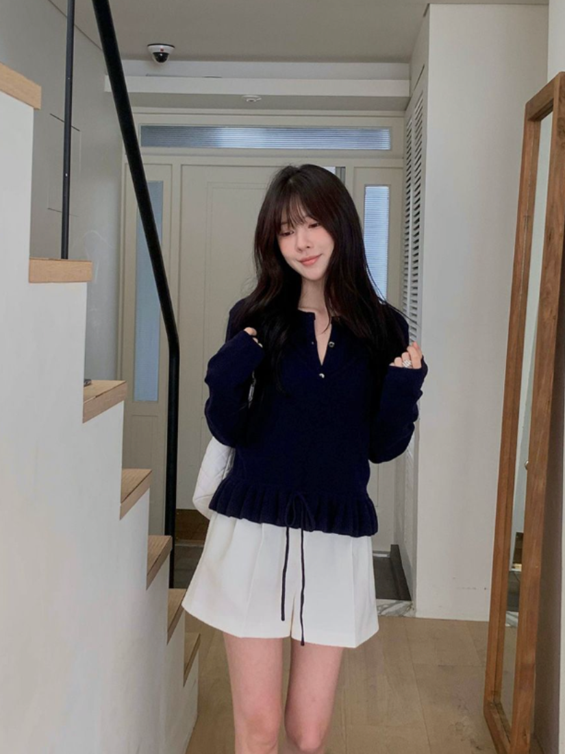 Hani 喀什米爾荷葉背心 [ 4色 / Free ]