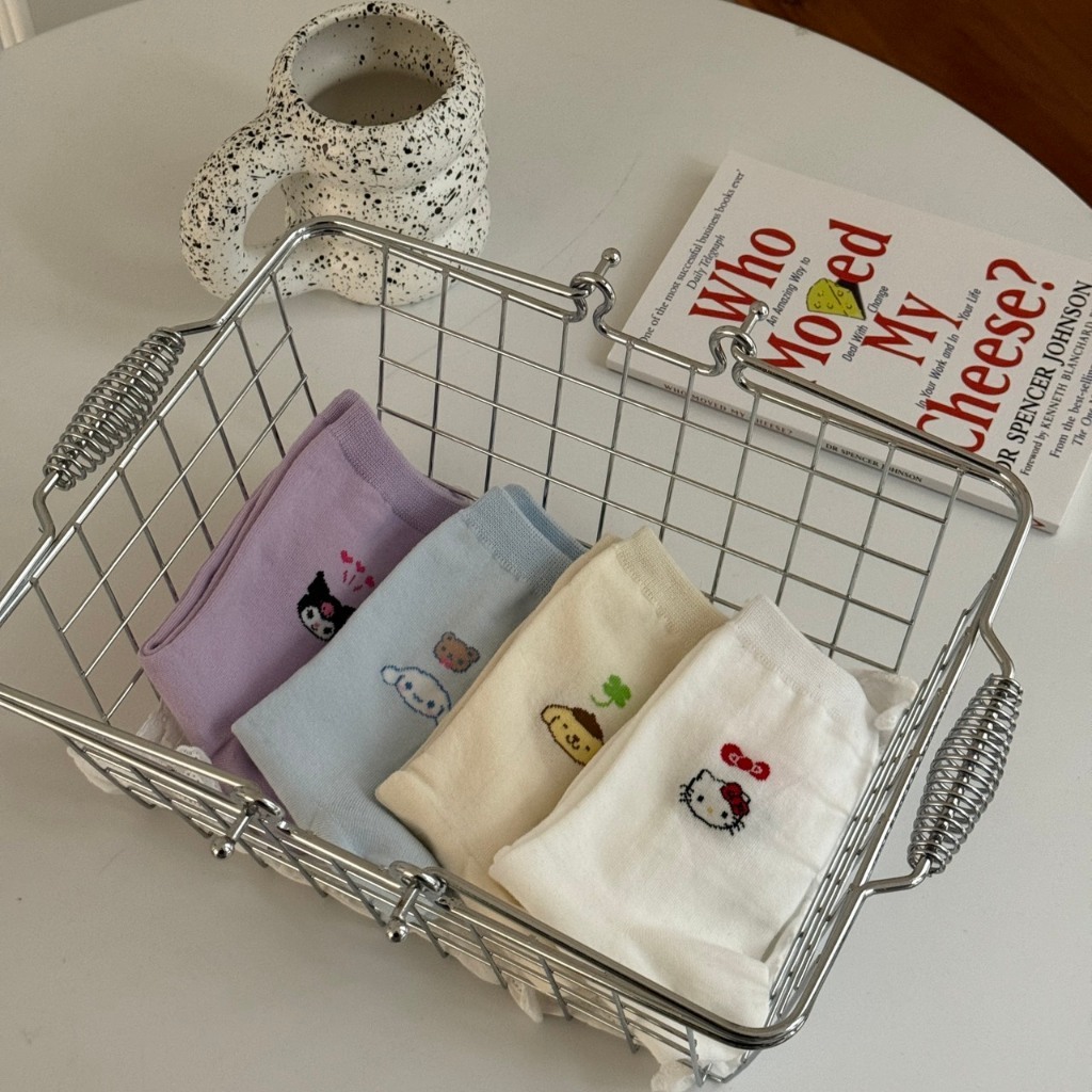 三麗鷗 SANRIO 迷你人物&小圖案彩色中筒襪