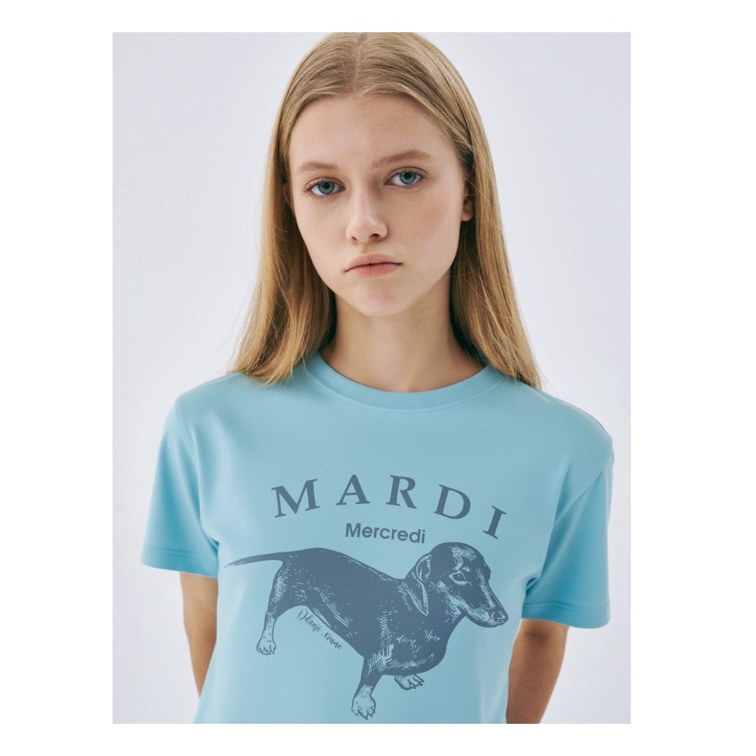 260309 Madri Mercredi臘腸狗印花TEE