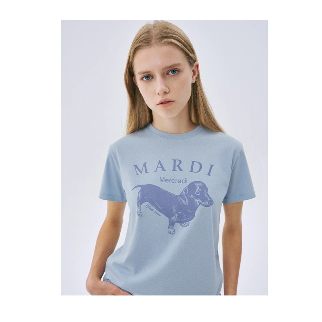 260309 Madri Mercredi臘腸狗印花TEE
