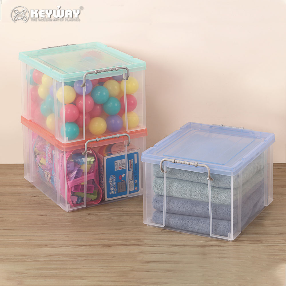 《真心良品》KEYWAYA聯府 強固型掀蓋式透明整理箱33L-1入   K016