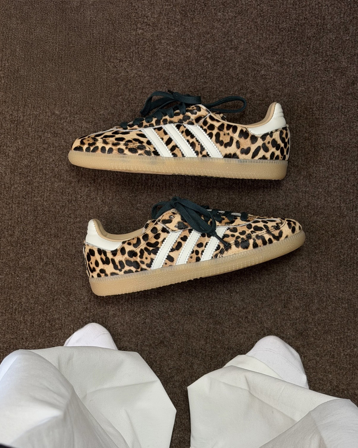 ADIDAS SAMBA OG 豹紋奶油白 復古綠 米黃 咖啡色 焦糖底 宋雨琦同款 女鞋 KI6674 / 調貨