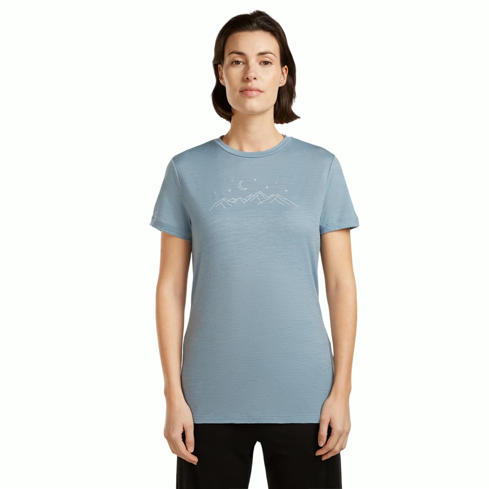 Icebreaker 紐西蘭 Tech Lite 圓領短袖上衣 女款 (藍色) 10IB0A576M