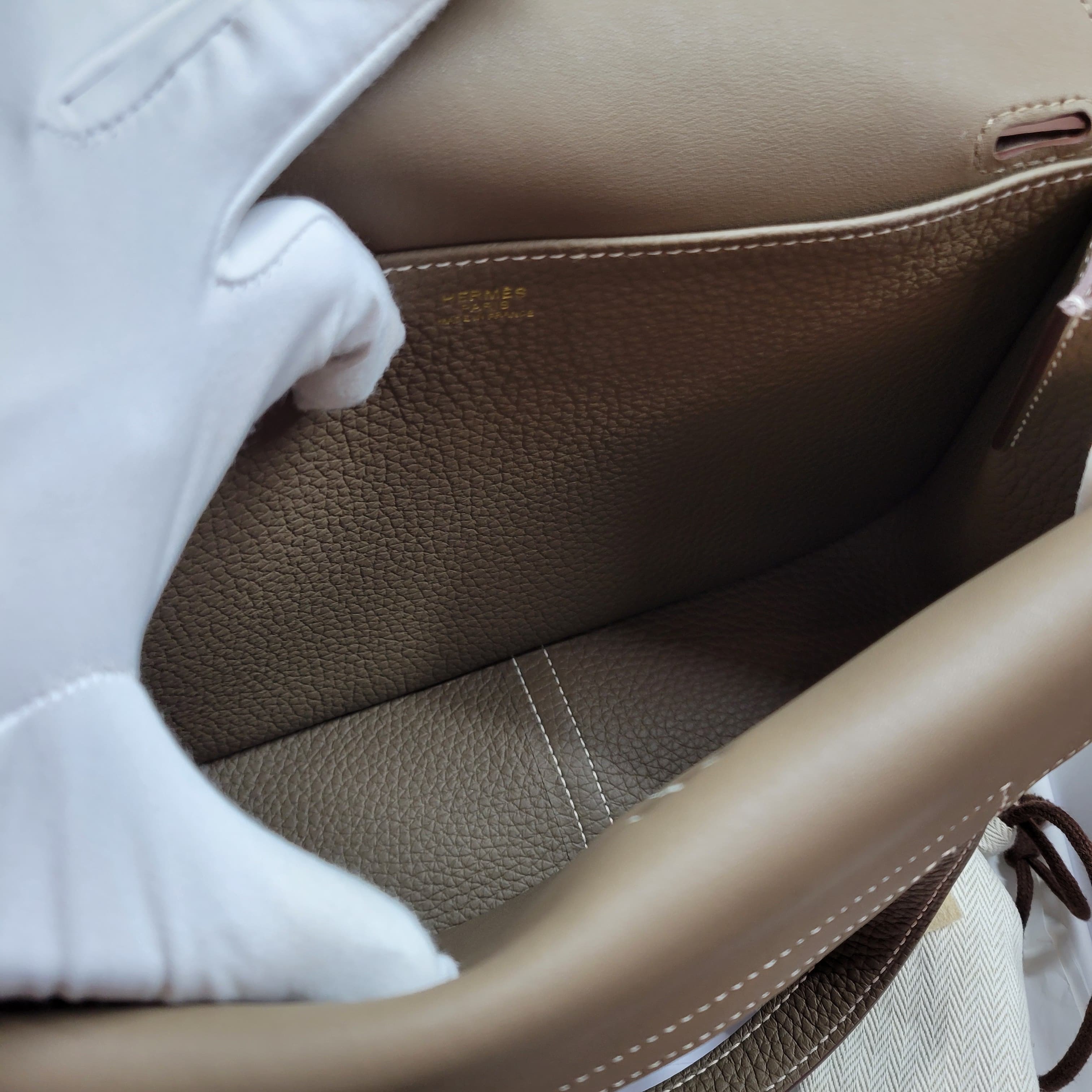 HERMES Halzan 25 Etoupe CC