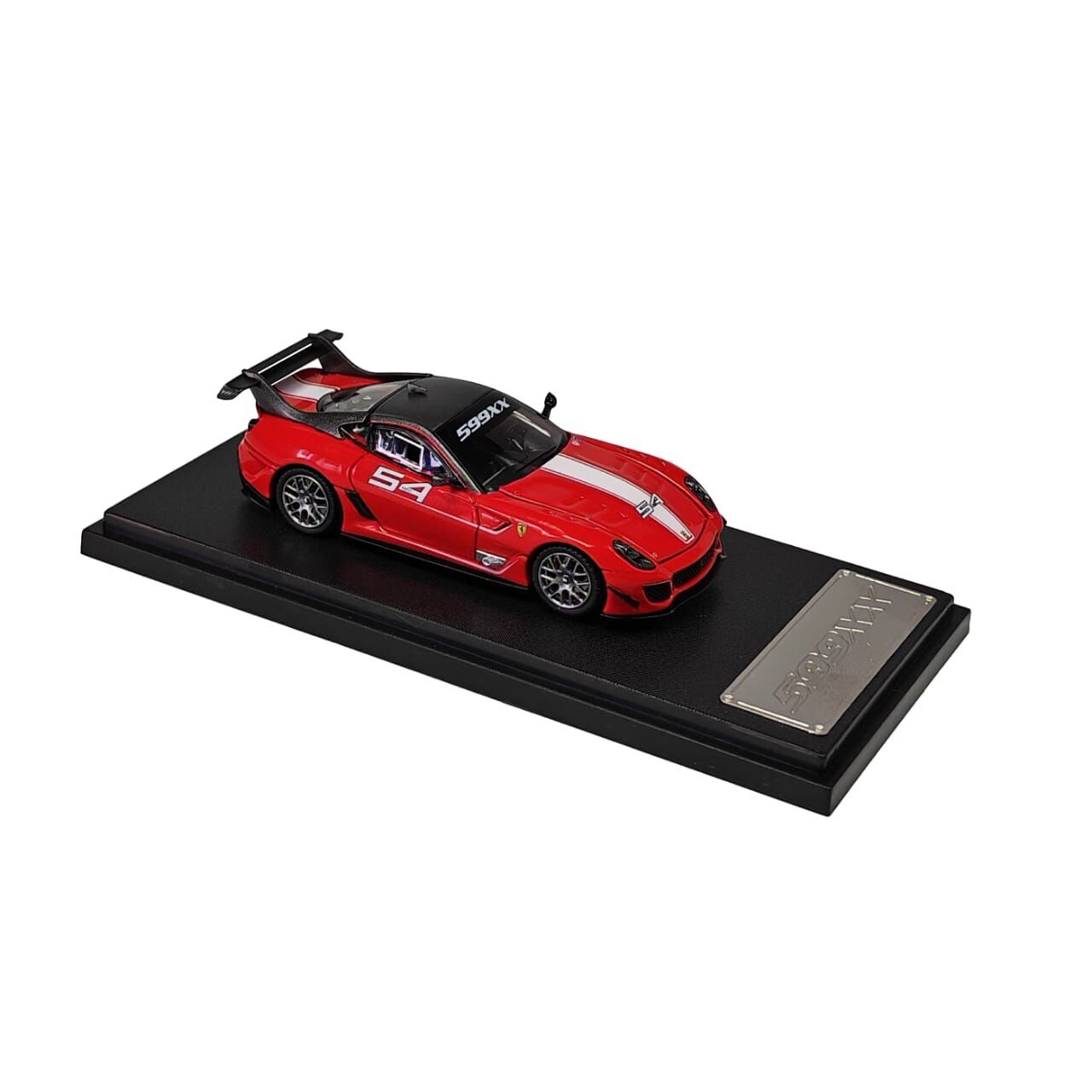 PO-$160 * RHINO MODEL * 1:64 FERRARI 599XX EVO RED (BLACK ROOF)