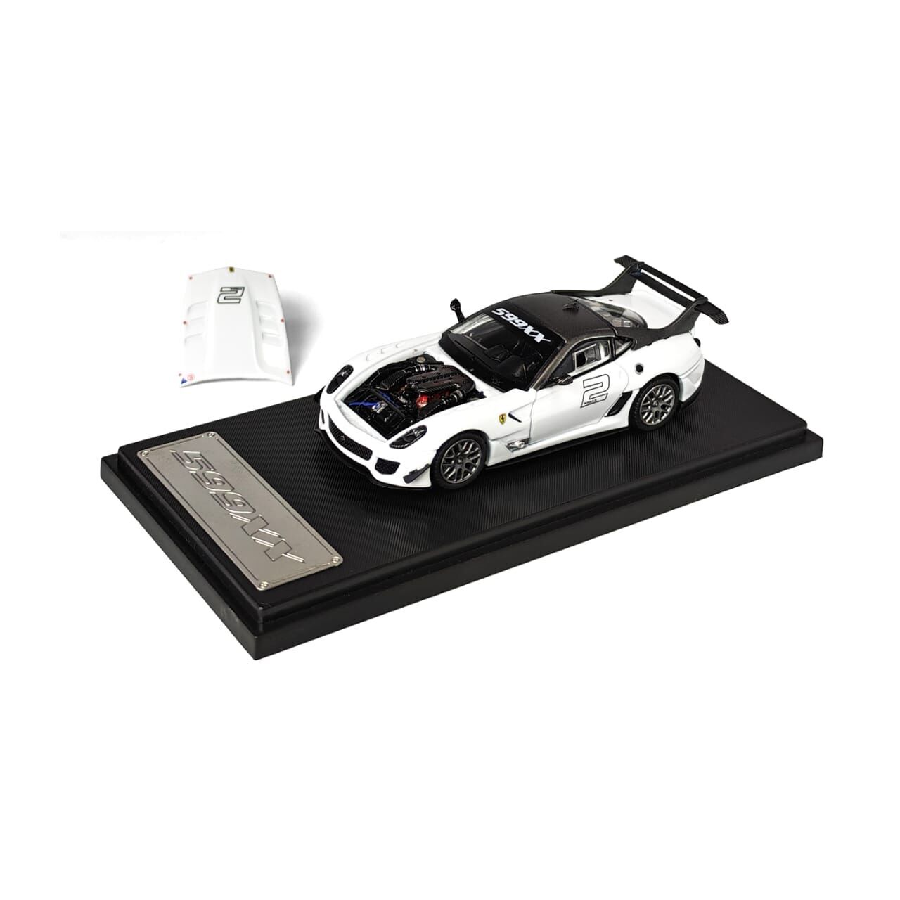 PO-$160 * RHINO MODEL * 1:64 FERRARI 599XX EVO WHITE