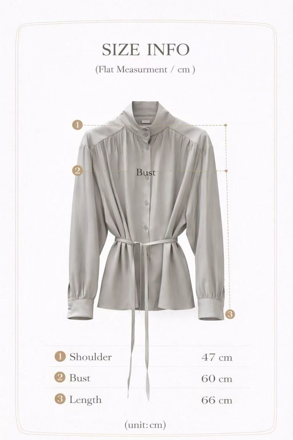 MA6007 立領綁腰恤衫