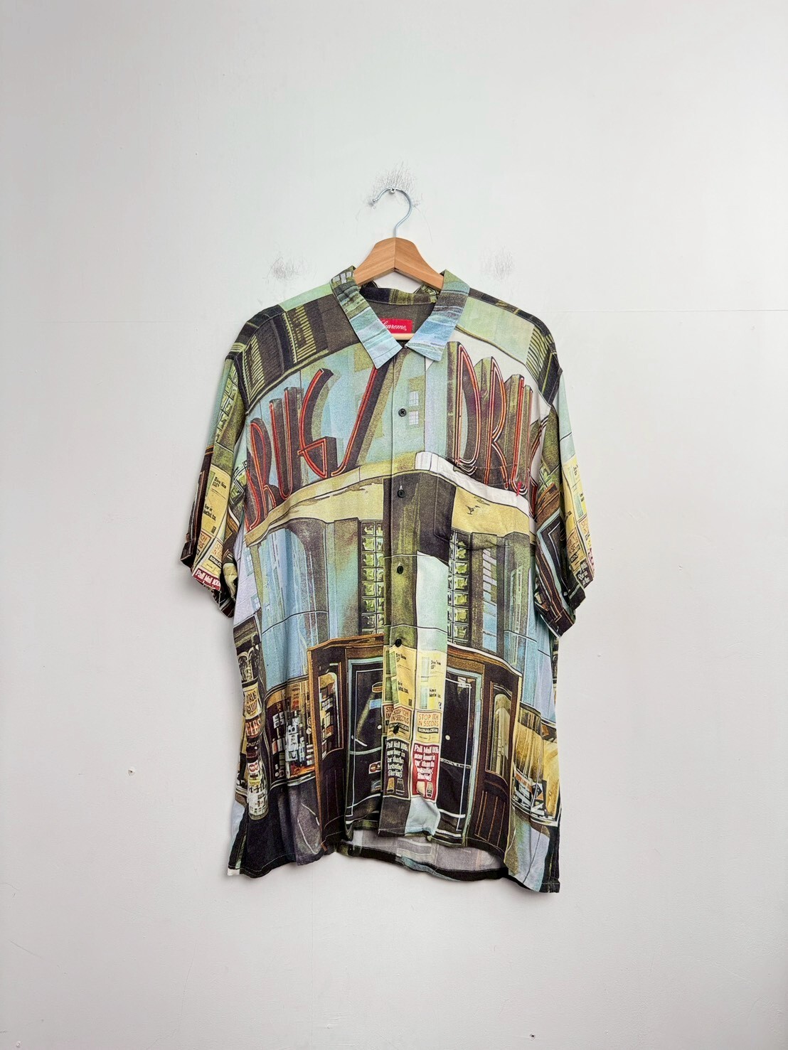 SUPREME 18SS Drugs Rayon Shirt SIZE XL