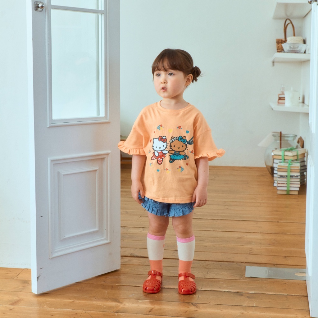 正韓夏 1stblue 芭蕾舞小貓飛袖上衣