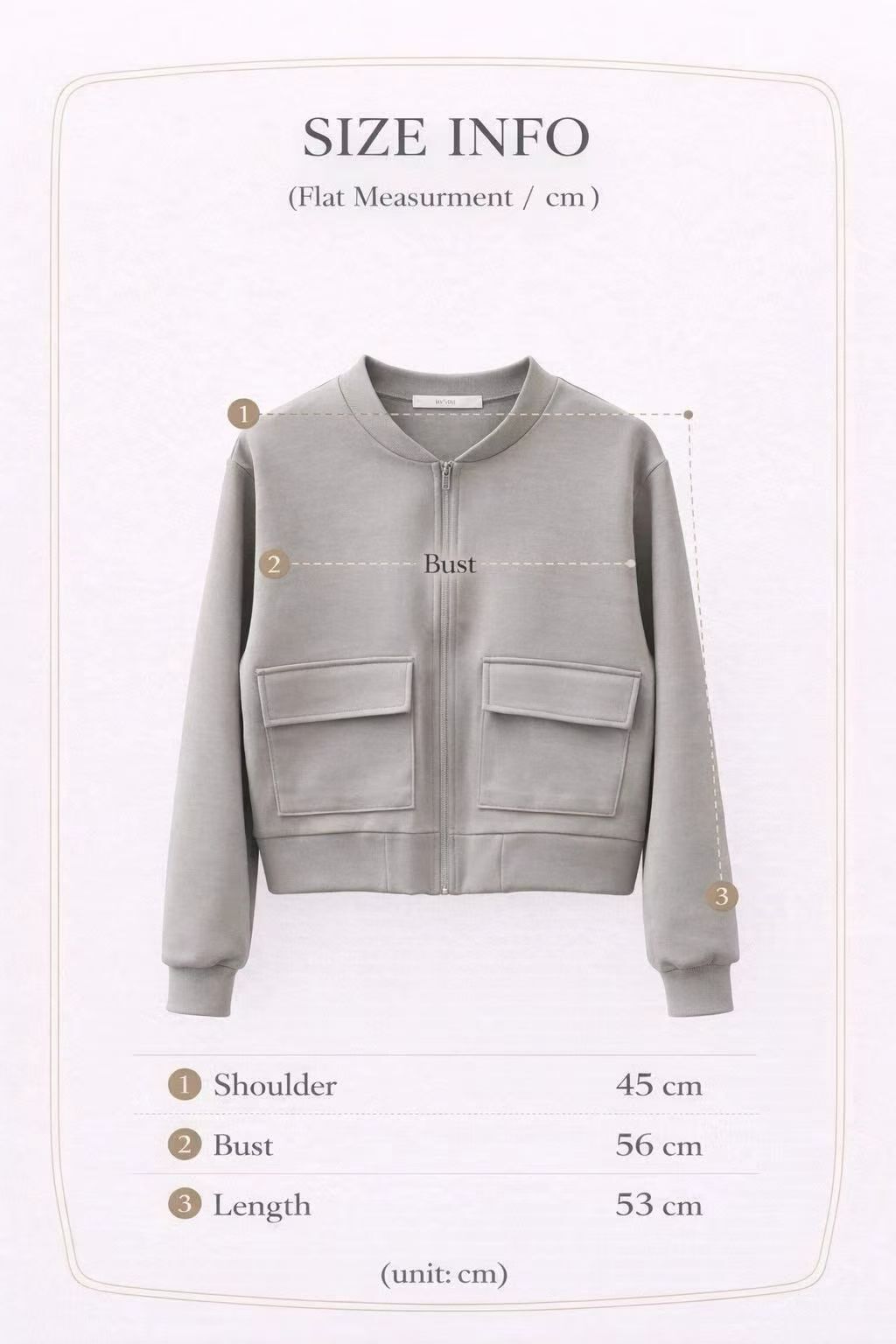 MA6010 反蓋口袋拉鍊外套