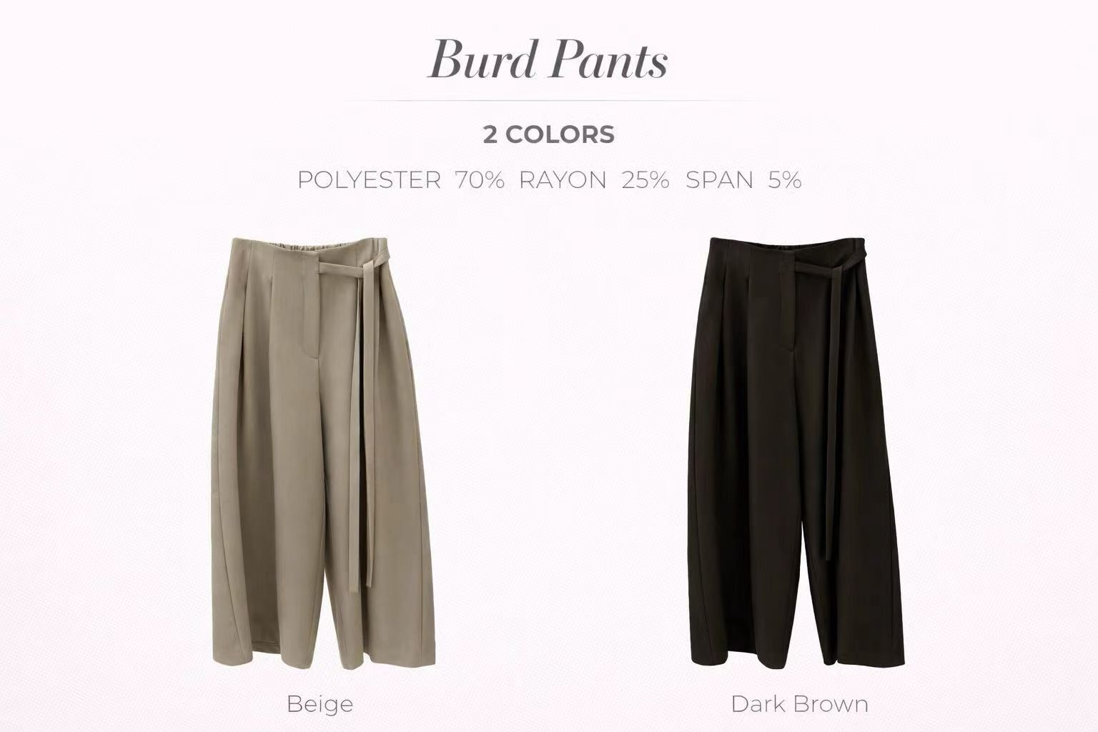 MA6011 單側綁繩壓褶褲