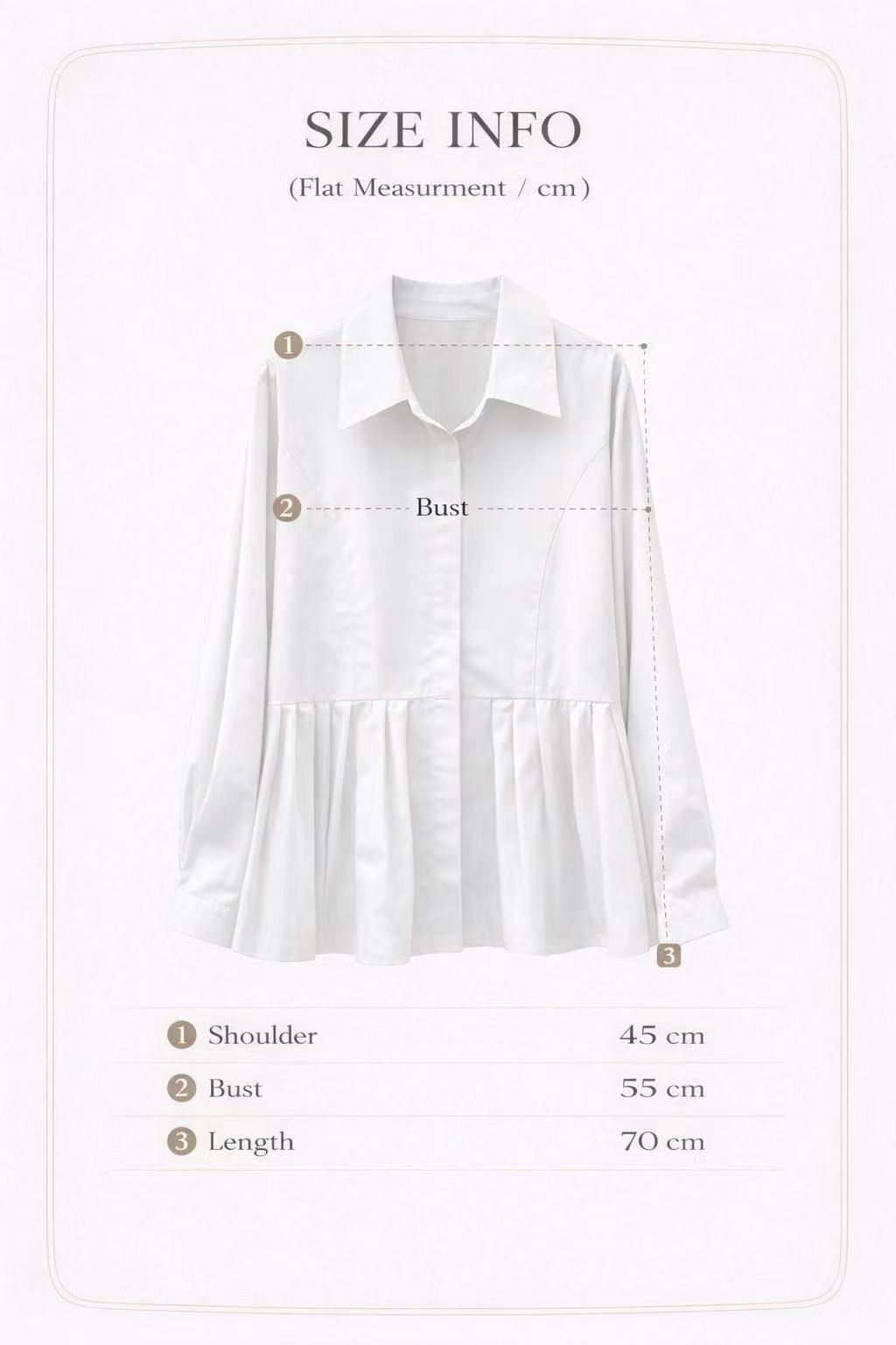 MA6013 百褶裙襬恤衫