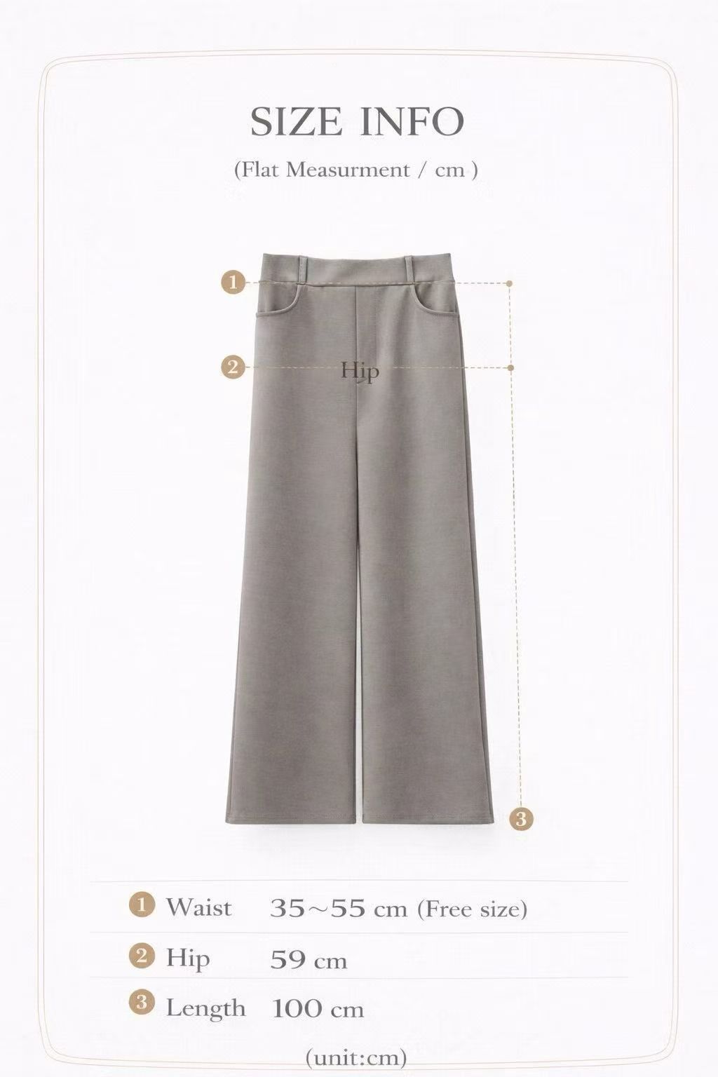 MA6017 假褲頭直筒褲