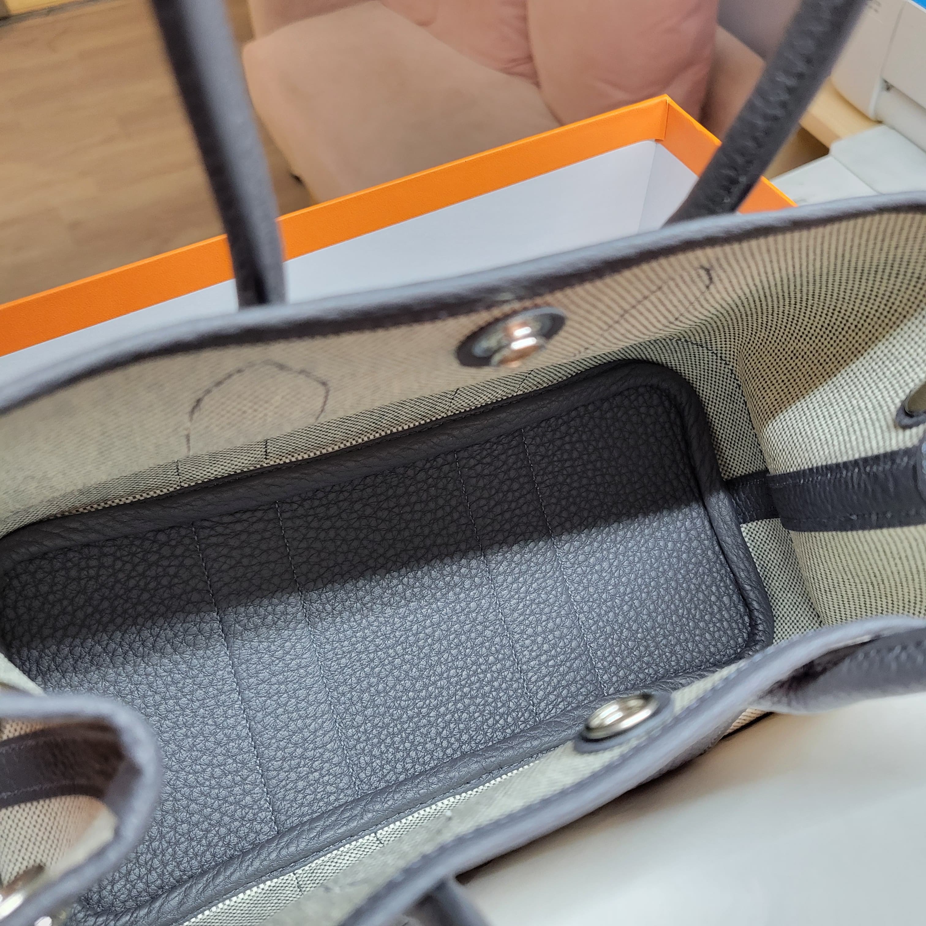 HERMES NEO GARDEN PARTY 23 ECRU/ARDOISE CK