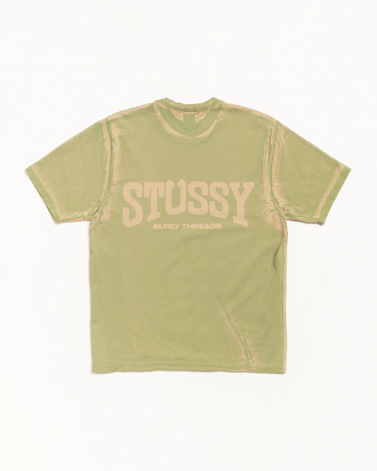 Stussy Burly Stone Washed Tee - Khaki