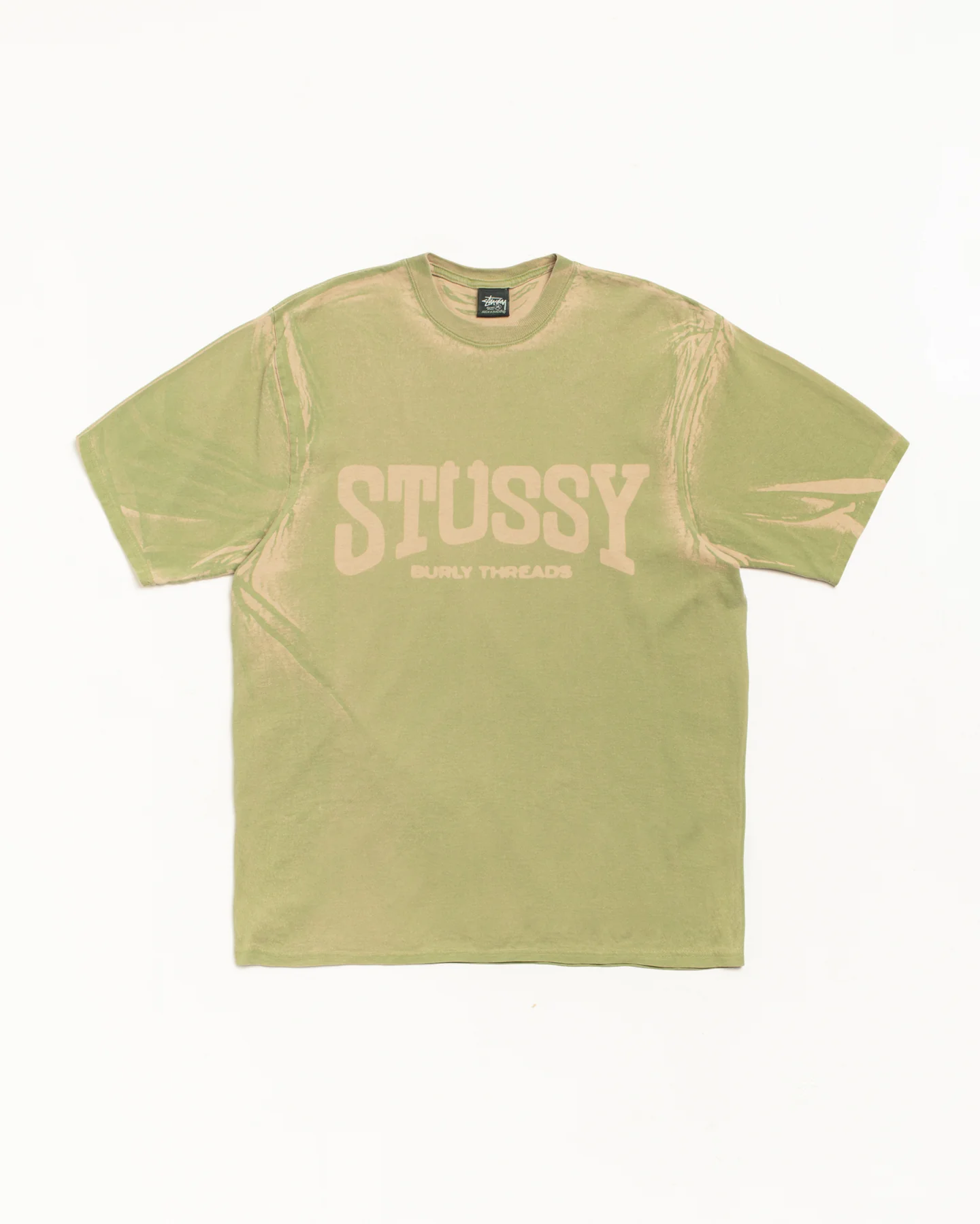 Stussy Burly Stone Washed Tee - Khaki