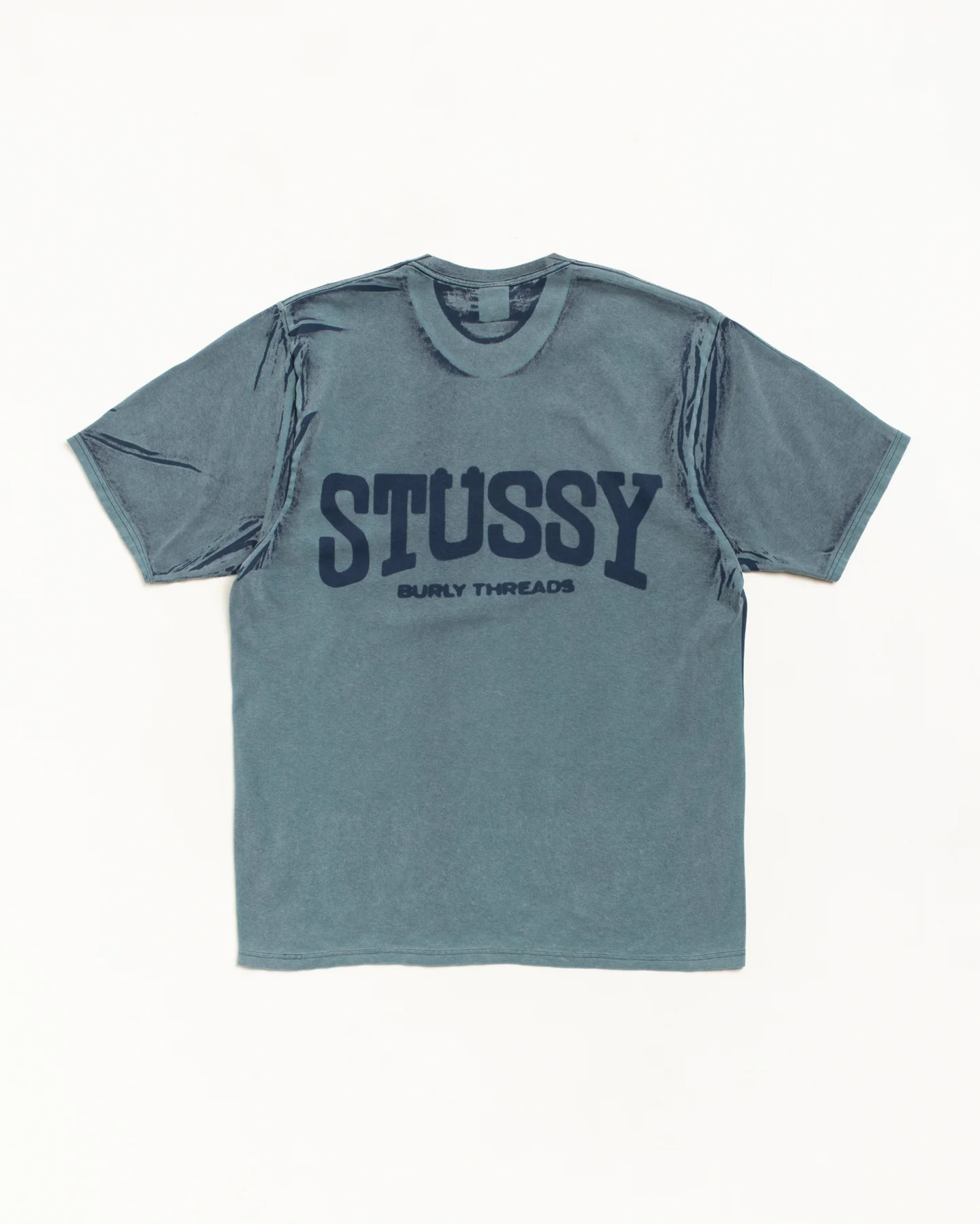 Stussy Burly Stone Washed Tee - Navy