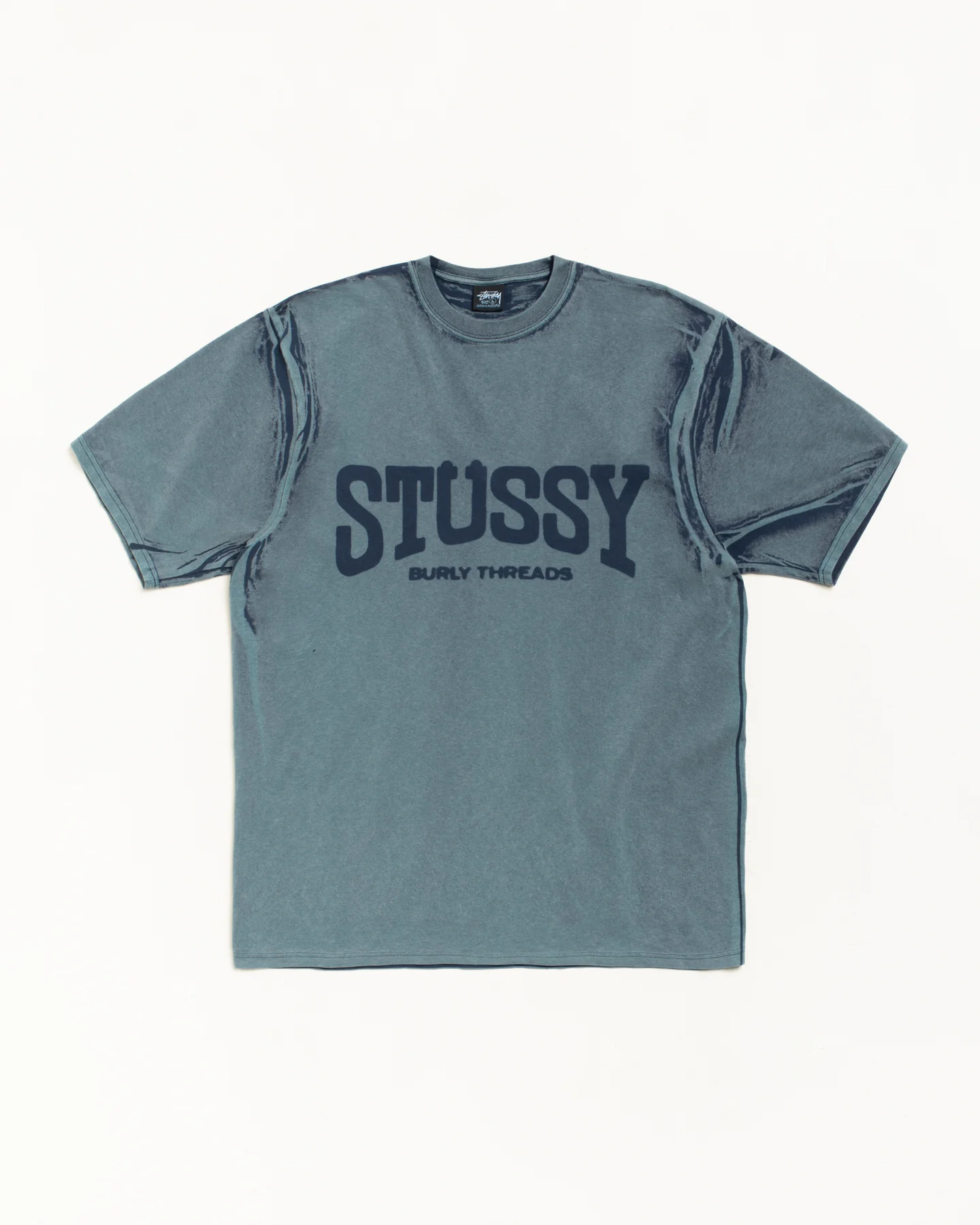 Stussy Burly Stone Washed Tee - Navy
