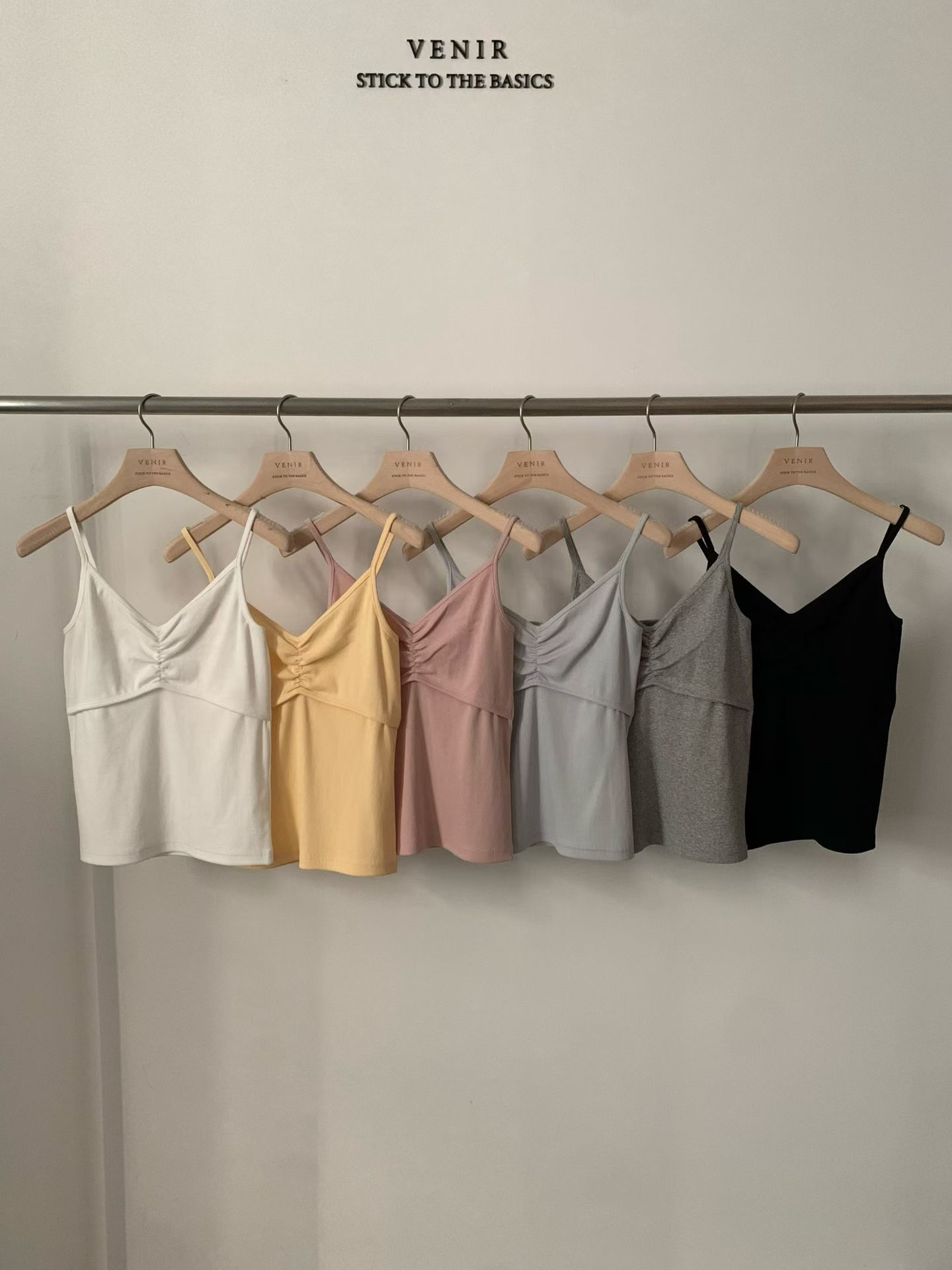 VR6059 抓皺V領背心