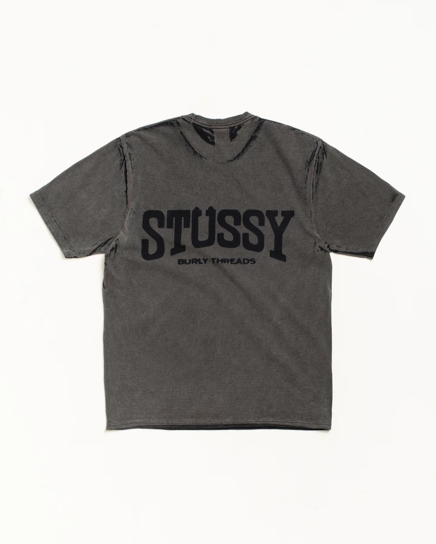 Stussy Burly Stone Washed Tee - Black