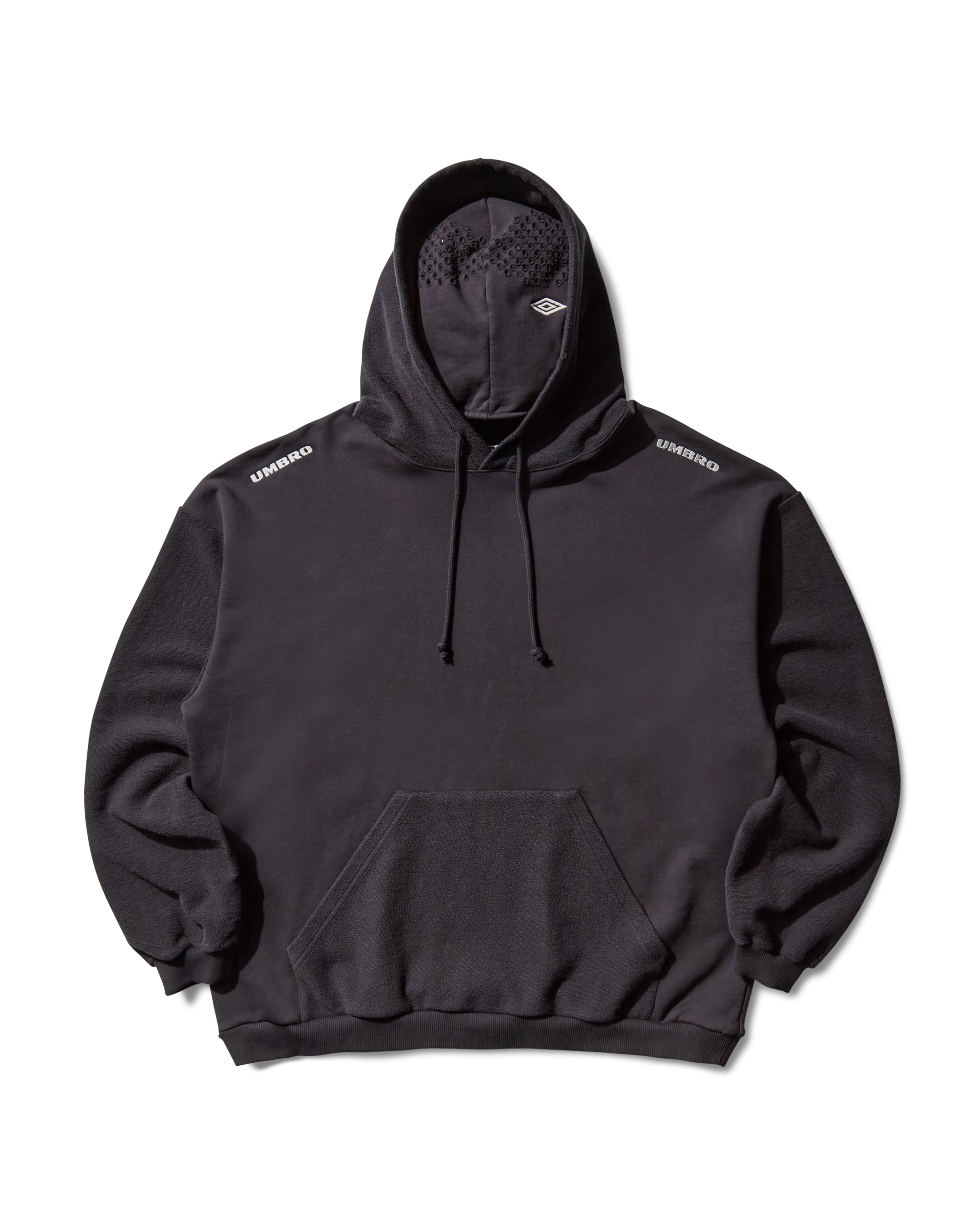 Umbro｜Lasered Masked Hoodie "Washed Black"