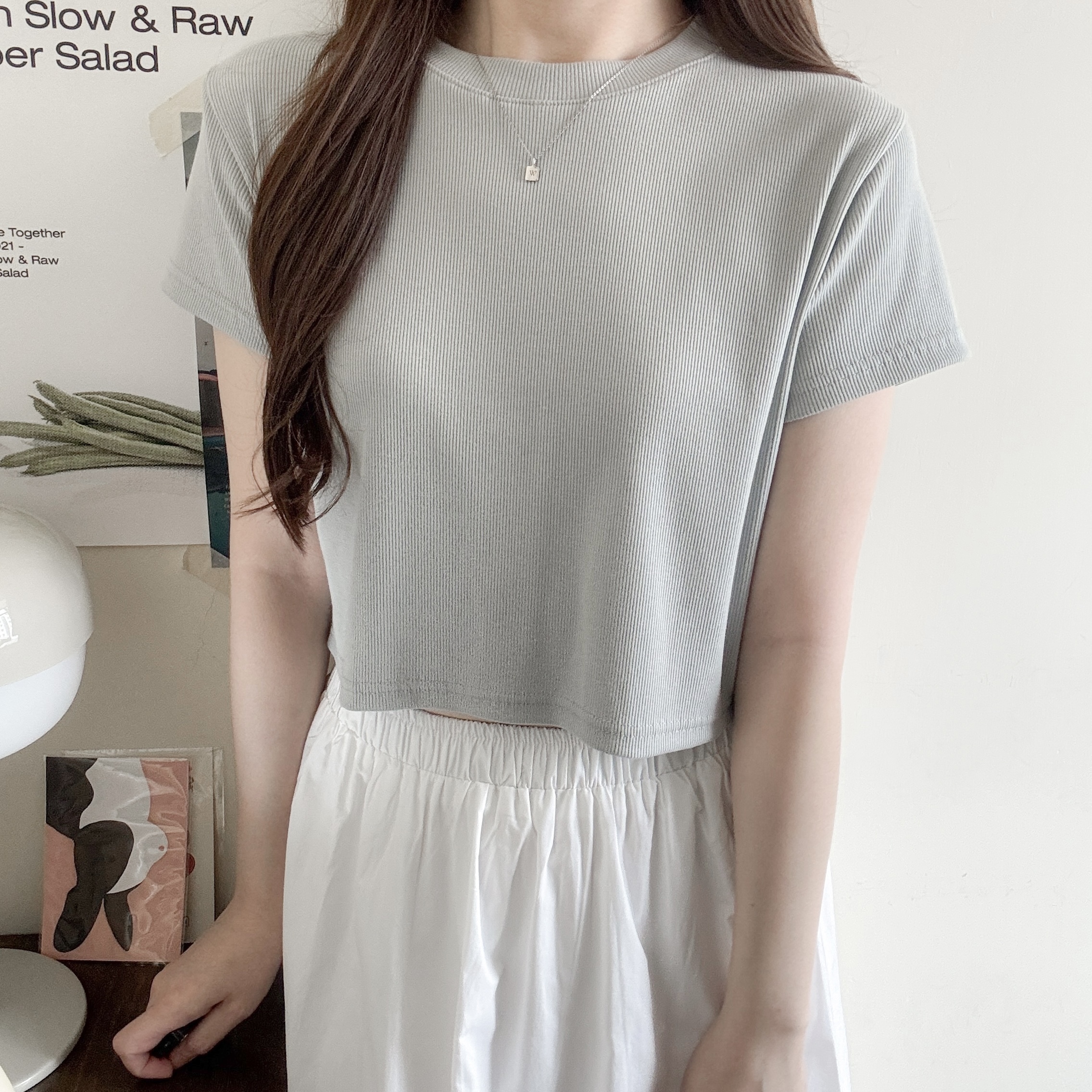 Basic縲紋短版tee